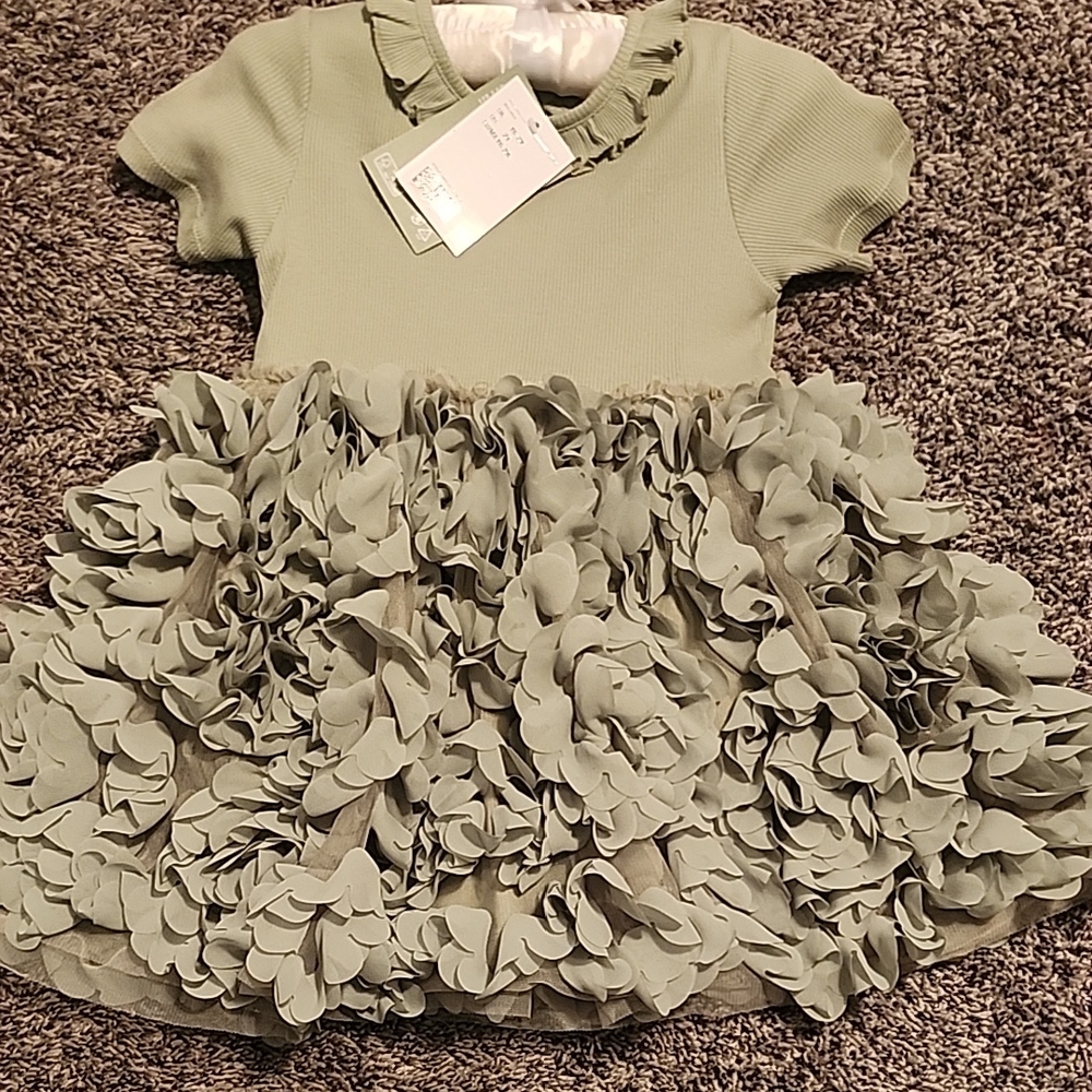 H&M Kids Casual Dress in Olive Green